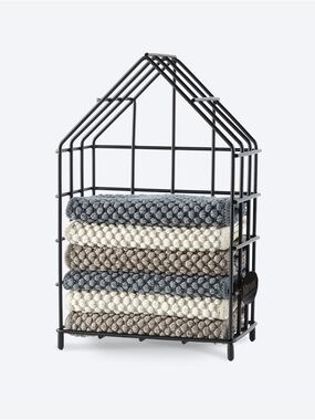 Norwex Counter Cloth House Organizer Wire Rack Holder Black